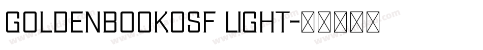 GoldenbookOSF Light字体转换